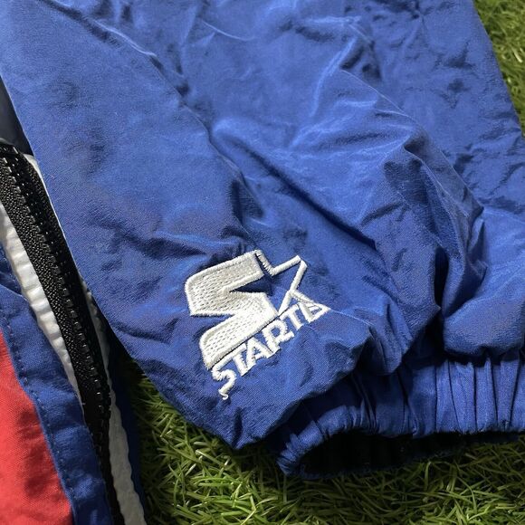 VTG NCAA Kansas Jayhawks Reversible Jacket Mens XL Starter Pullover 90s Vintage - Picture 4 of 16